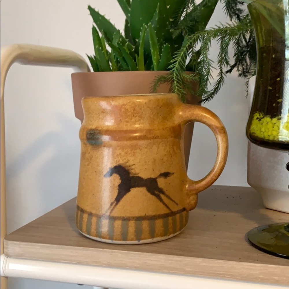 Vintage horse mug southwestern handmade